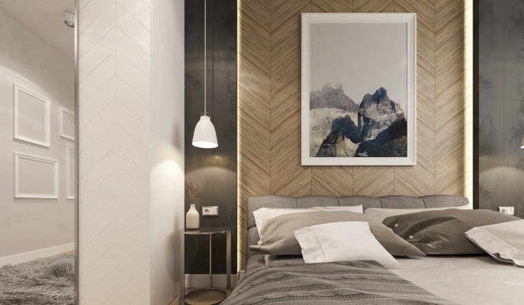 cuadros pared dormitorio moderno natural ideas