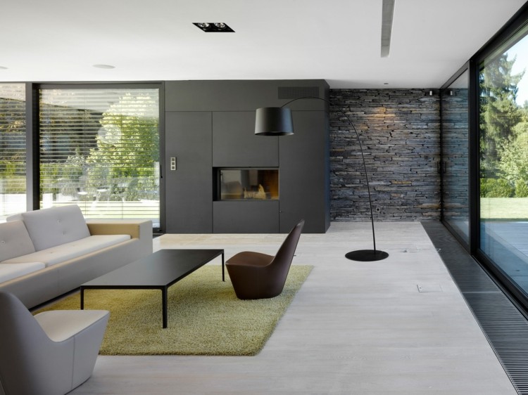 diseño moderno decoración salón gris