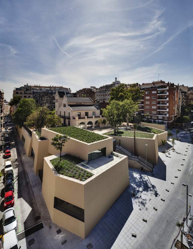 diseño moderno terraza vegetal verde