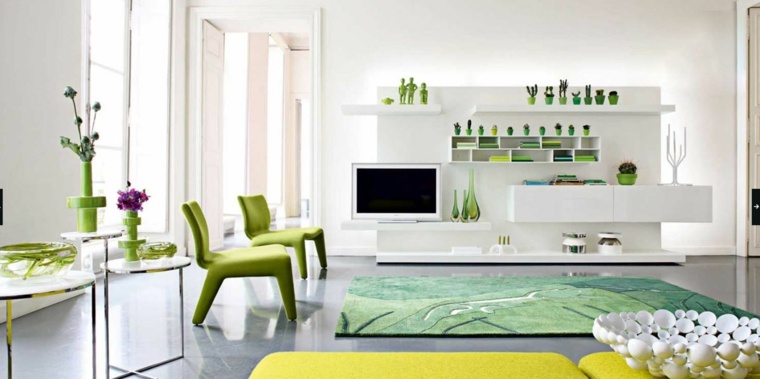 diseño original muebles verdes deco