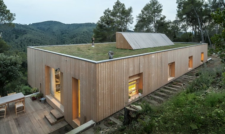 españa casa verde techo vegetal