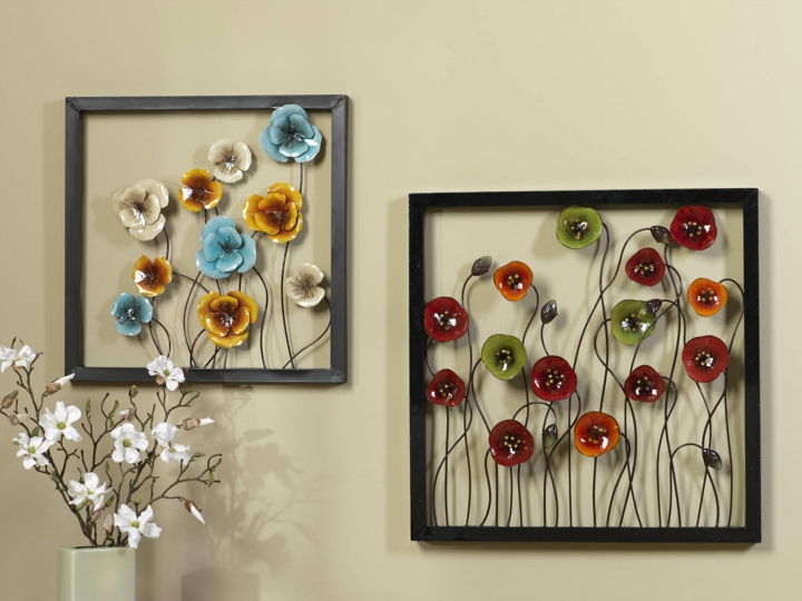 paredes con flores tendencias decoracion azules detalles