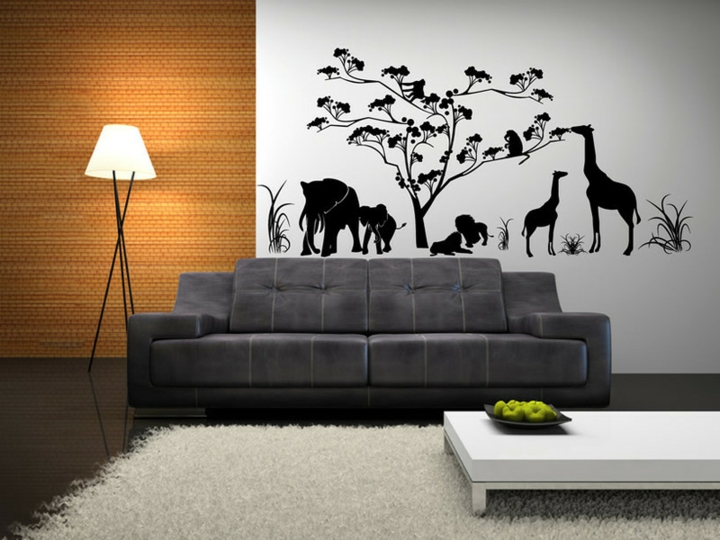 sofa en gris ideas sociales selva elefantes manadas lamparas