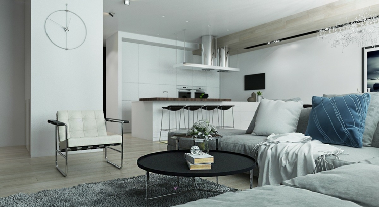 iluminacion colores negro blancos muebles