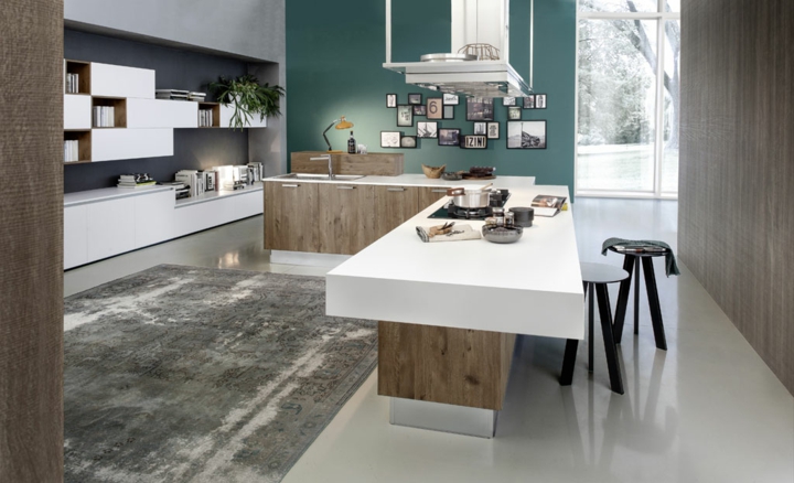 alfombra en gris imagenes cocinas modernas variantes muebles negro