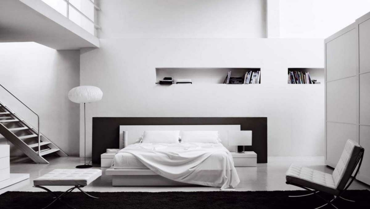 Interiores minimalistas 85 habitaciones en blanco y negro