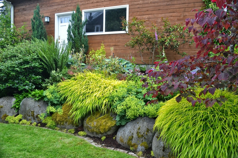 jardin japones opciones hierba montana piedras grandes ideas