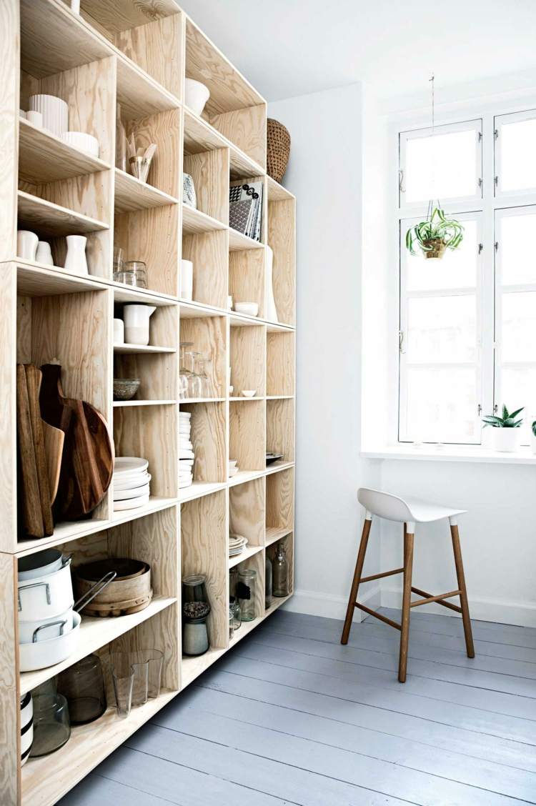 mueble estanterías cocina moderna