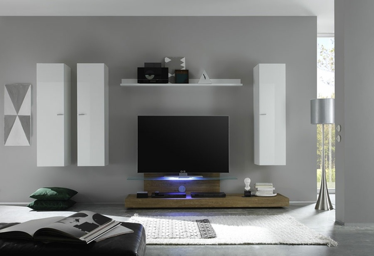 muebles integrados pared diseño moderno