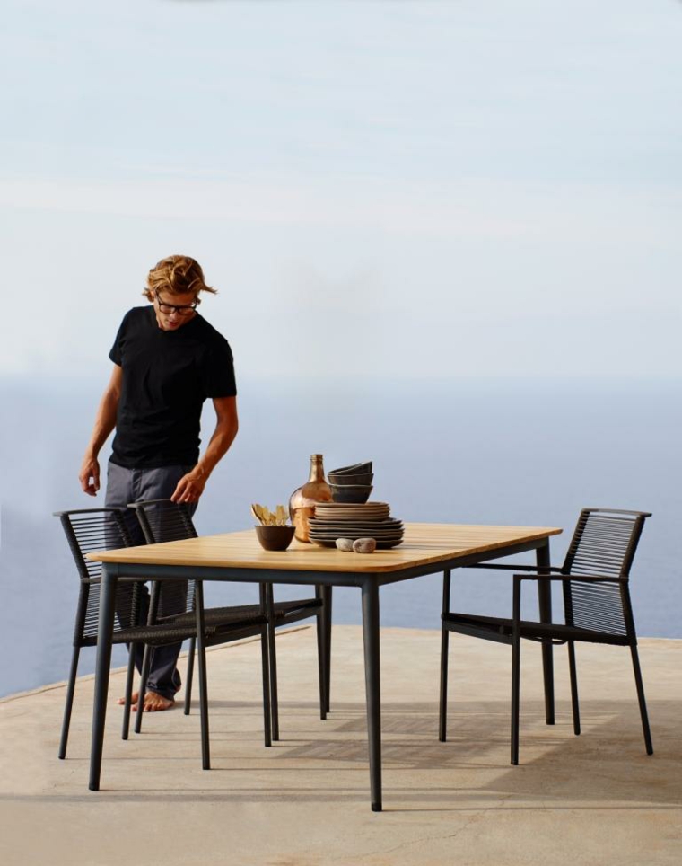 opciones muebles jardin originales sillas negra ideas