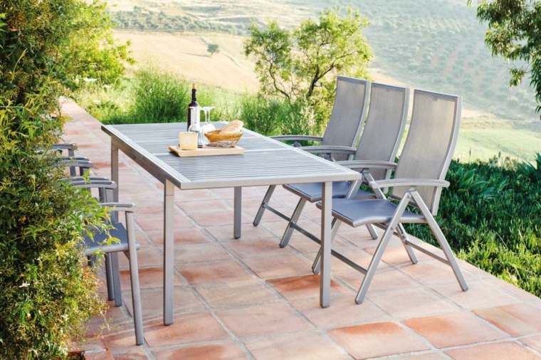 opciones muebles jardin originales suelo losas ideas