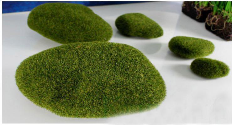 alfombras y almohadones con musgos puffs cubiertos musgos verdes