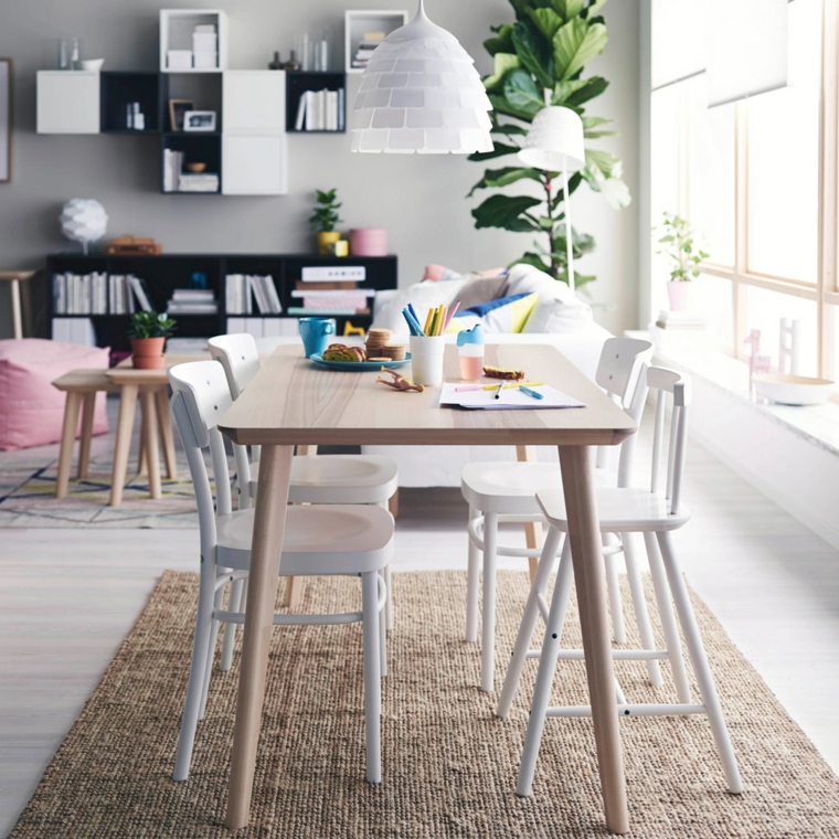originales sillas comedor blancas mesa