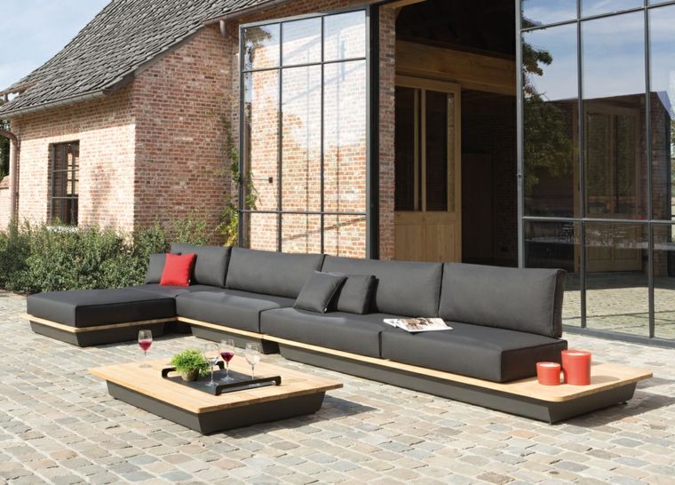 sofa jardin éstilo moderno