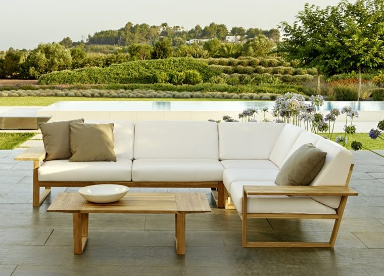 sofá moderno diseño madera