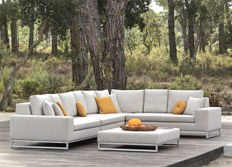 sofás con cojines amarillos sofas jardin cojines amarillos