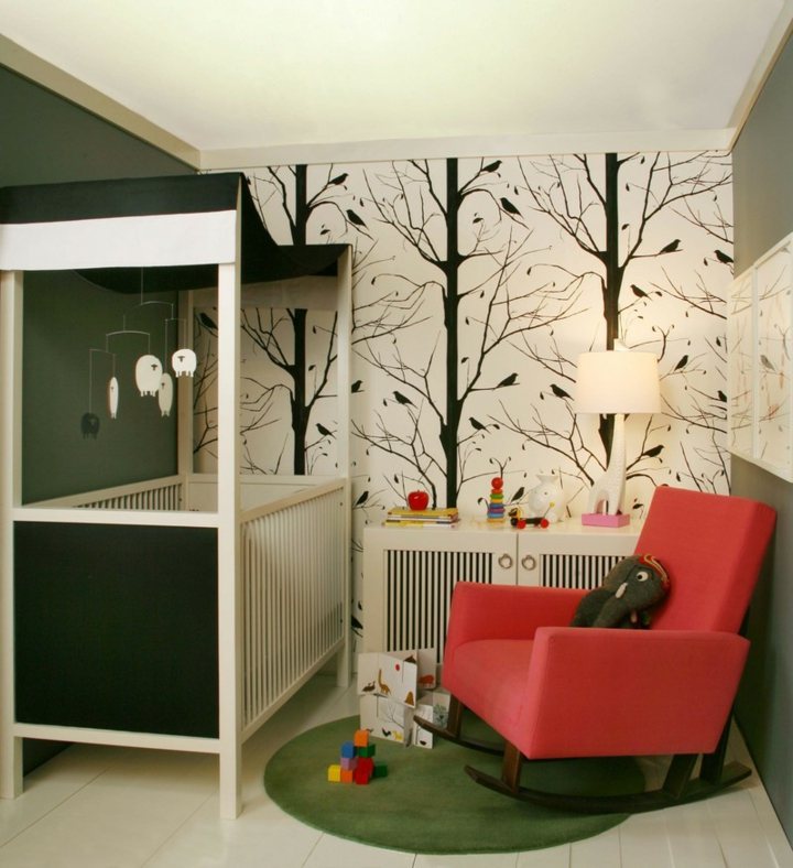 tendencias decoracion paredes habitaciones pequeños asientos