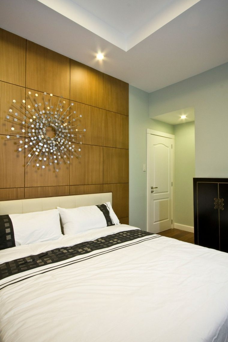 madera opciones decorar dormitorio pared espejo ideas