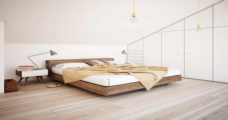muebles minimalistas acentos madera