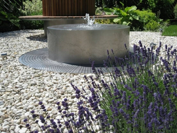 acero inoxidable fuentes solares flores