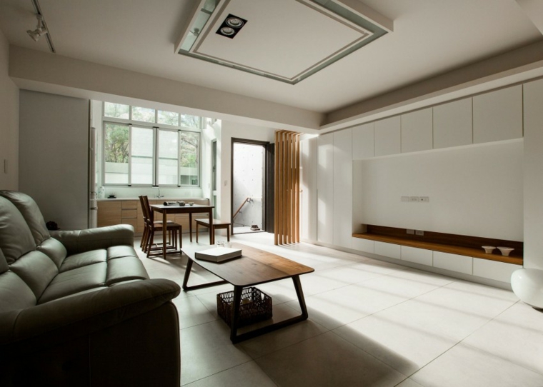 aparatamento pequeno muebles madera diseno ideas