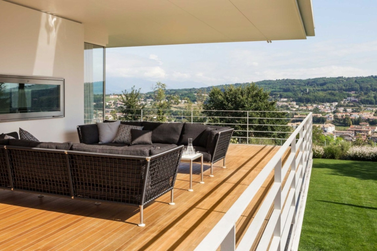 Muebles el paraiso moderno en la terraza o el balcón