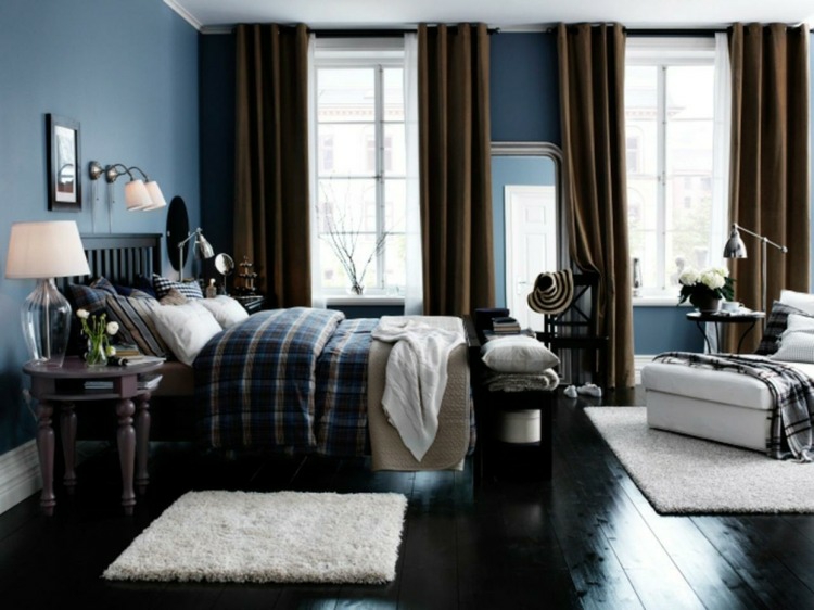 bonito diseño dormitorio azul