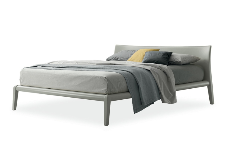 cama color gris diseño moderno