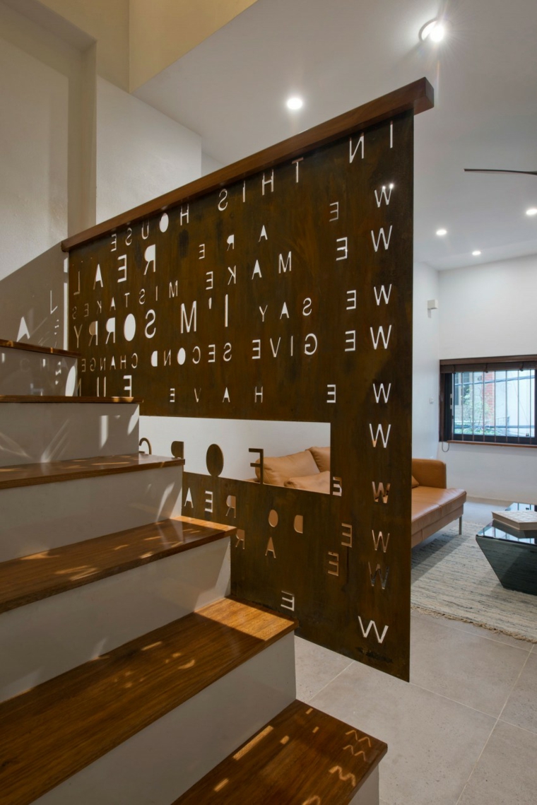 casa barandilla original acero corten ideas