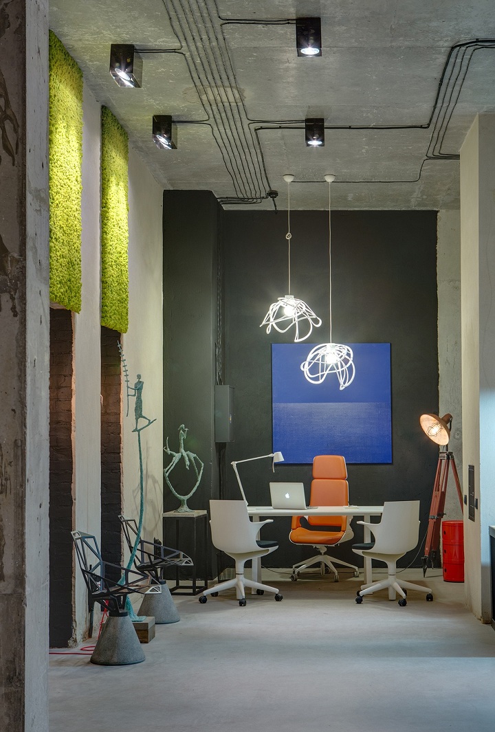 oficinas muestras detalles naranja