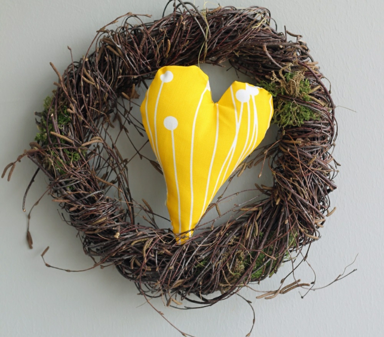 corazon amarillo opciones ramas ideas