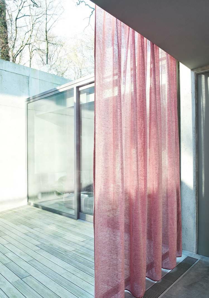 cortinas rosas transparentes cortinas modernas enriquecen hogar color rosa ideas
