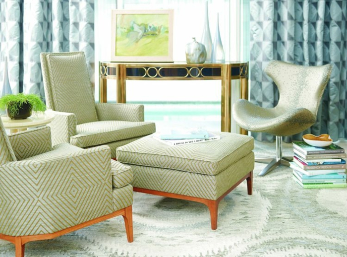 salón con muebles y cortinas de color pastel cortinas modernas enriquecen hogar colores pastel ideas
