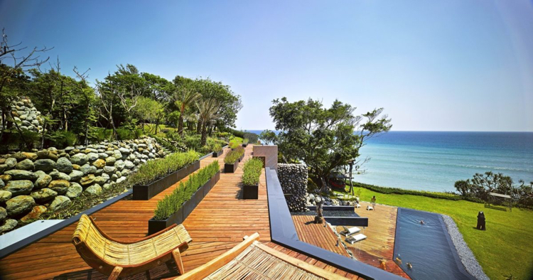 diseño de arquitectura con rocas deco jardines terrazas modernas rocas