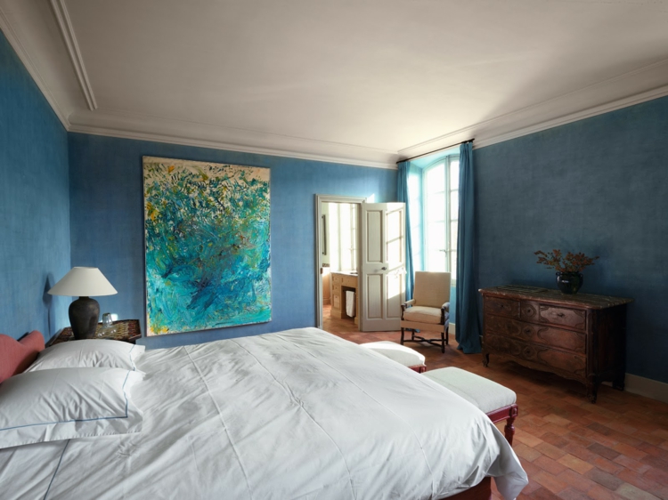 Color azul en las paredes de interior - cincuenta diseños geniales