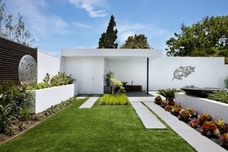 decoración patio moderno minimal
