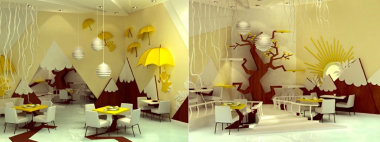 decorar paredes habitacion nino color amarillo ideas