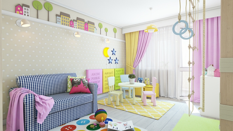 decorar paredes habitacion nino simple diseno ideas
