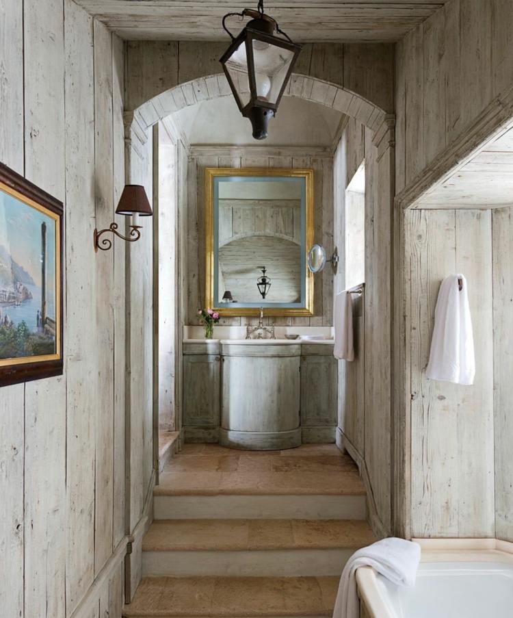 diseño original cuarto baño rústico