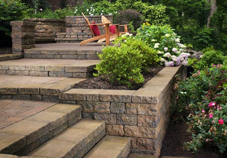 diseño terraza jardin piedras