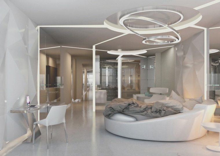 diseño habitación estilo futurista