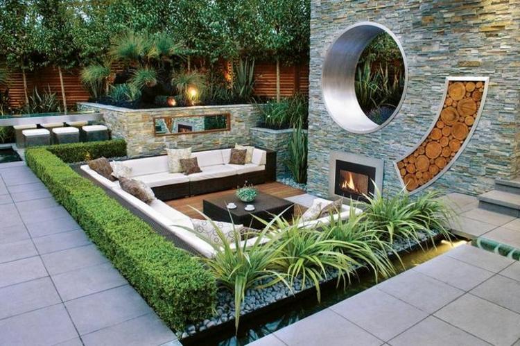diseño jardines estilo moderno