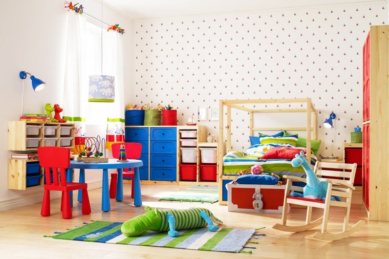 dormitorio infantil muebles colorido juguetes ideas