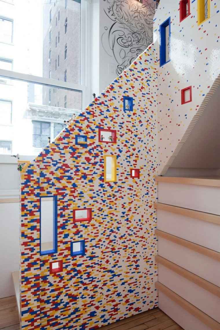 escaleras interior modernas coloridas ideas