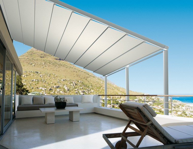 exteriores diseno moderno blanco pergola terraza ideas