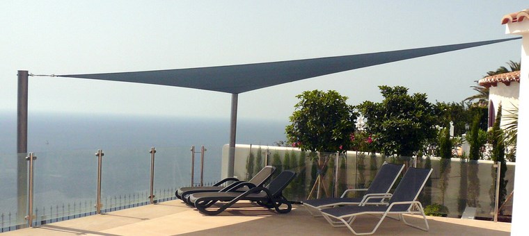 exteriores diseno moderno terraza vistas toldo ideas