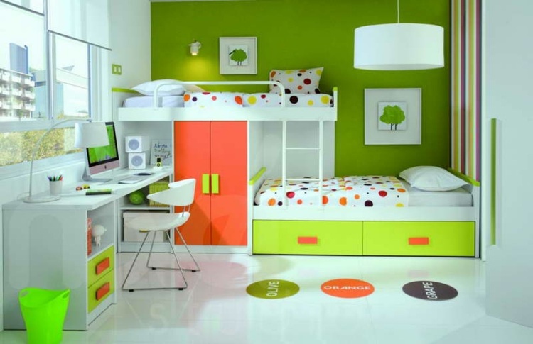 habitaciones colores vivos diseño
