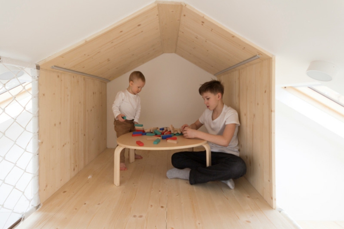 espacio de madera ideas juegos salones puentes maderas