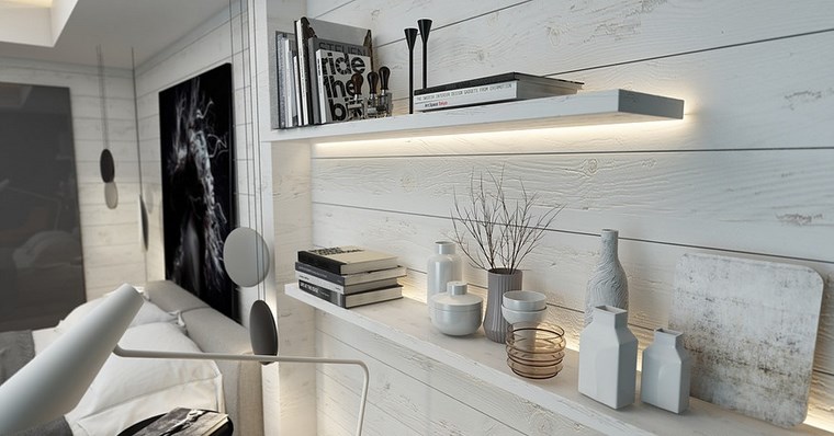 iluminacion led opciones interiores paredes blancas madera ideas
