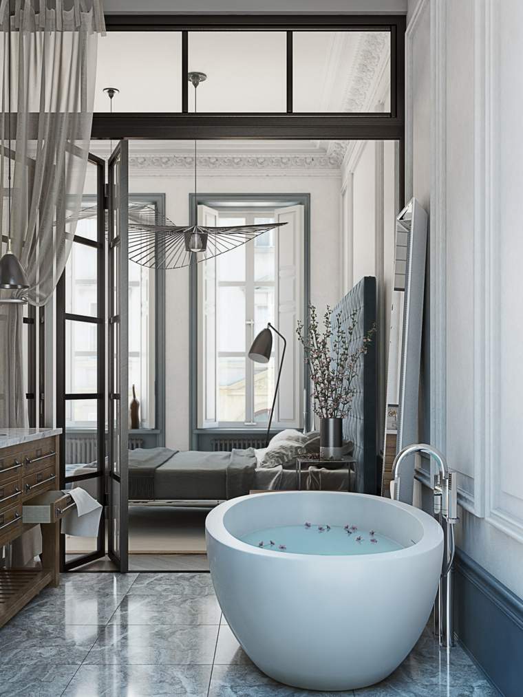 interior baño moderno estilo lujoso